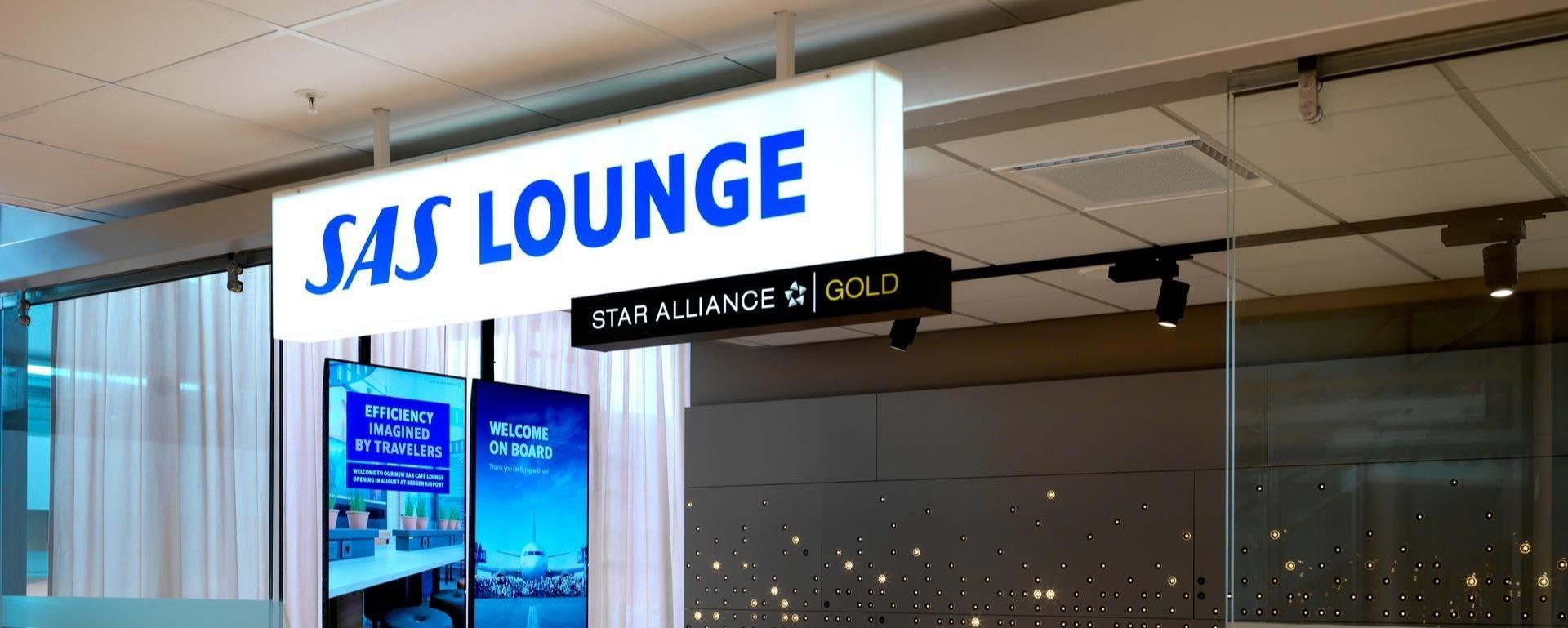 SAS lounge at the airport